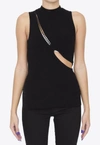 Attico Viscose Top In Black