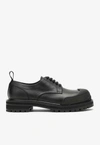 Marni Dada Army Leather Derby Shoes In Black