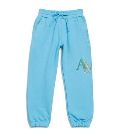 Amiri Kids Logo-print Cotton Sweatpants (4-12 Years) In Blue