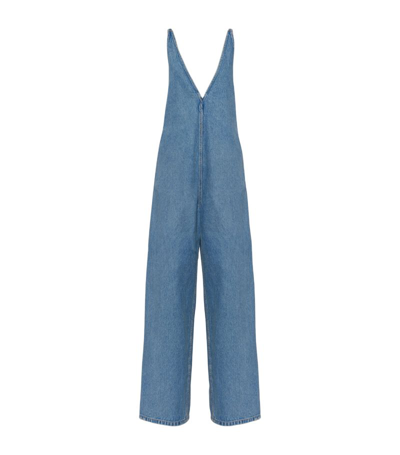 Prada V-neck Denim Jumpsuit