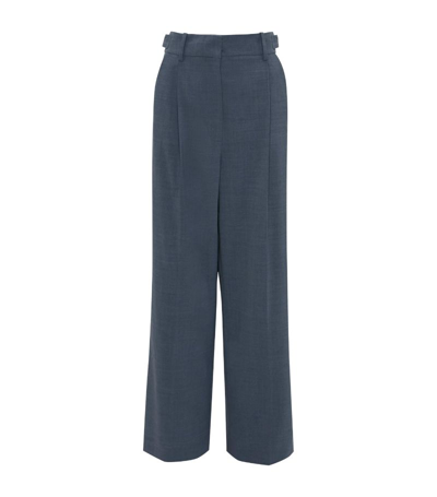 Jw Anderson High Waist Palazzo Trousers In Blue