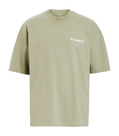 Allsaints Organic Cotton Underground T-shirt In Green