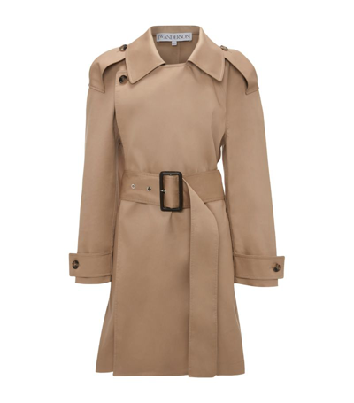 Jw Anderson Belted Shower-proof Trench Coat In Neutrals
