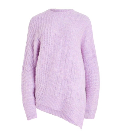 Allsaints Wool-blend Selena Sweater In Purple