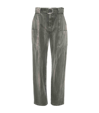 Jw Anderson Belted Cargo Trousers In Grey