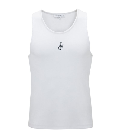 JW ANDERSON JW ANDERSON EMBROIDERED LOGO TANK TOP