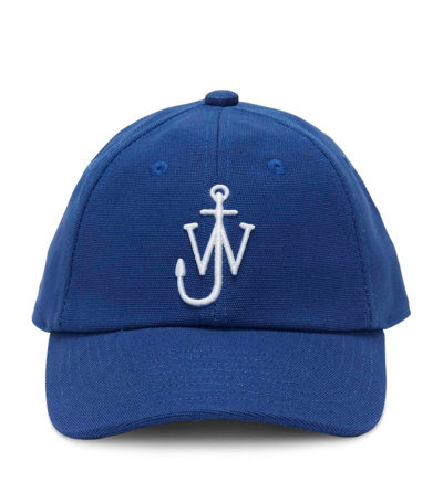 Jw Anderson Anchor Logo Baseball Cap In Blue