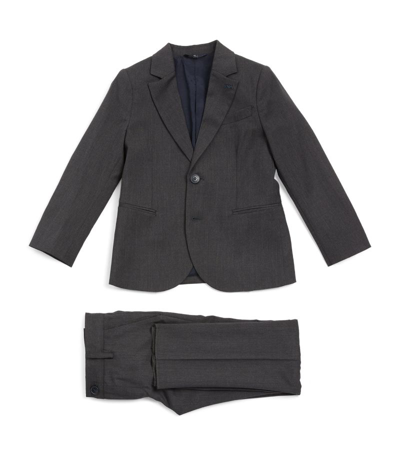 Emporio Armani Kids' Wool Two-piece Suit (4-16 Years) In Grey