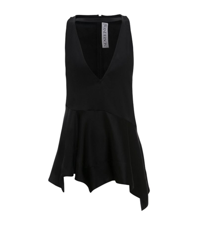 Jw Anderson Sleeveless V-neck Top In Black