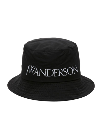 JW ANDERSON JW ANDERSON EMBROIDERED LOGO BUCKET HAT