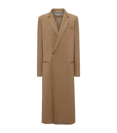 Jw Anderson Double-breasted Tailored Coat In Neutrals
