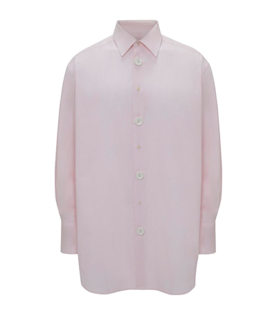 Jw Anderson Oversized Shirt With Ceramic Buttons In Pink