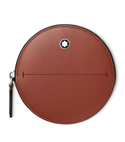 Montblanc Leather Meisterstück Selection Soft Round Case In Brown