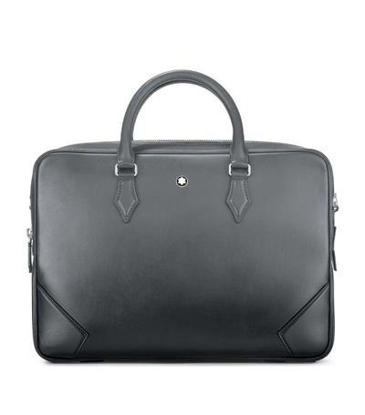 Montblanc Leather Meisterstück Document Case In Metallic