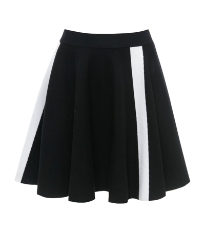 Jw Anderson A-line Cotton Miniskirt In Black