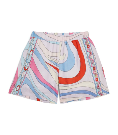 Pucci Junior Kids'  Marmo Print Shorts (4-14 Years) In Multi