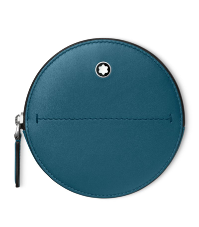 Montblanc Leather Meisterstück Selection Soft Round Case In Green