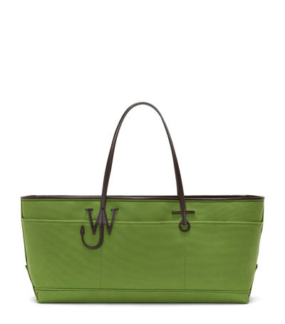 Jw Anderson Stretch Anchor Tote - Canvas Tote Bag In Green