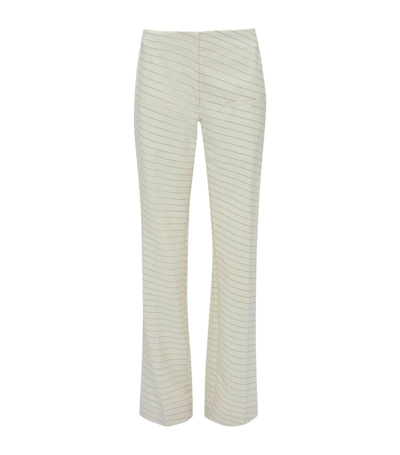 Jw Anderson Slim Fit Striped Trousers In Neutrals