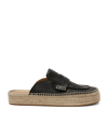 JW ANDERSON LEATHER ESPADRILLE LOAFER MULES