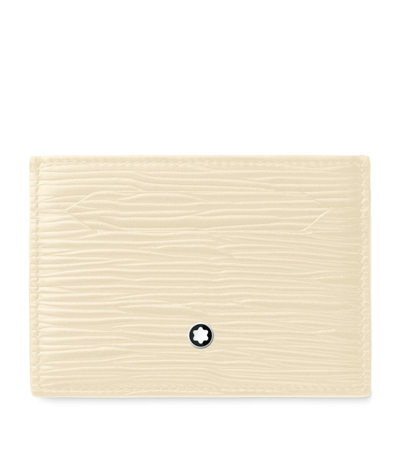 Montblanc Leather Meisterstück 4810 Card Holder In Ivory