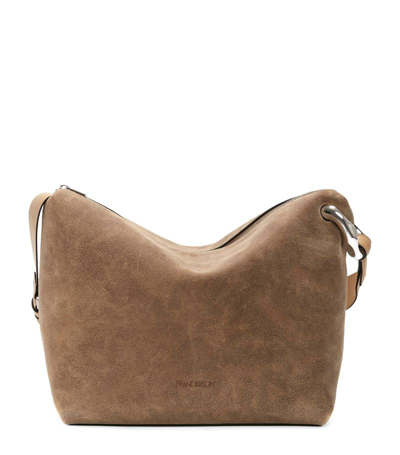 Jw Anderson Leather Corner Cross-body Bag In Brown