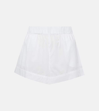 Asceno London Cotton Pajama Shorts In White