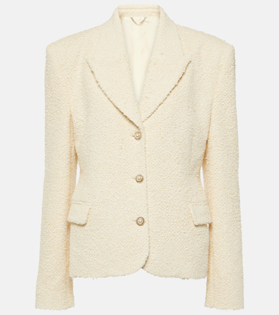 Magda Butrym Embellished Bouclé Blazer In Nude