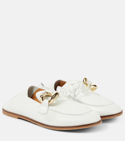 See By Chloé Klaire Leather Loafers In White