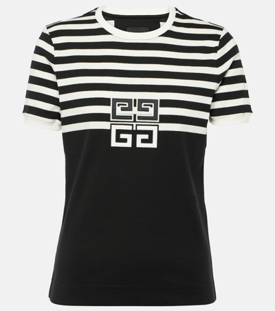 GIVENCHY 4G STRIPED COTTON JERSEY T-SHIRT