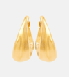 KHAITE OLIVIA MEDIUM GOLD-PLATED HOOP EARRINGS