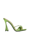 D’accori D'accori Woman Sandals Acid Green Size 8 Leather In Chameleon Green