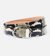 KHAITE BAMBI SNAKE-EFFECT LEATHER BELT