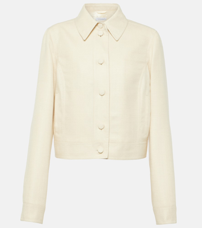 Gabriela Hearst Thereza Wool And Silk Jacket In White