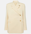 Khaite Otero Wool-blend Blazer Jacket In White