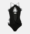 Christopher Esber Black Carina Interlinked Bodysuit In Black