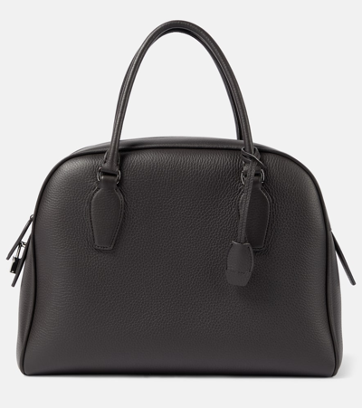 The Row India 12 Leather Tote Bag In Brown