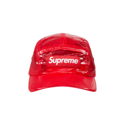 Pre-owned Supreme Gloss Ripstop Camp Cap 'red'