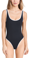 SOLID & STRIPED THE ANNEMARIE ONE PIECE BLACKOUT