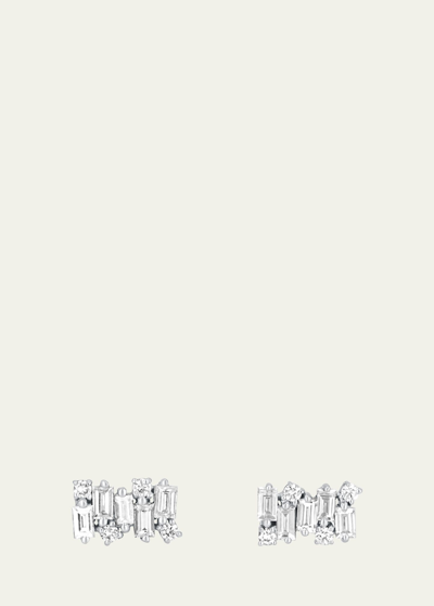 Suzanne Kalan Womens 18k White Gold Fireworks 18ct White-gold And 0.5ct Diamond Earrings In White/gold