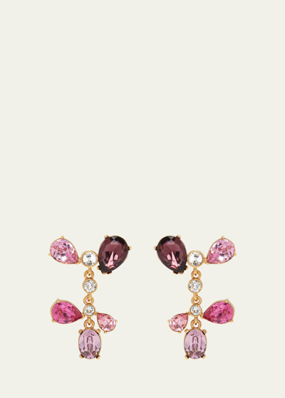 Oscar De La Renta Cactus Chandelier Earrings In Pink Multi