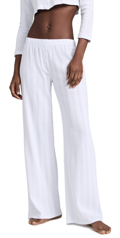 Coucou The Pointelle Pants White M