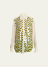 DRIES VAN NOTEN CHOWY EMBELLISHED BUTTON-FRONT SHIRT