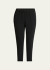 Dries Van Noten Palmira Tapered Crepe Pants In Black