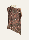 Dries Van Noten Clavier Abstract-print Sequined Halter Top In Black