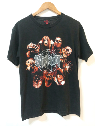 Pre-owned Band Tees X Vintage Slipknot 2002 T Shirt Band Tee In Faded Black