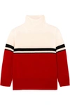 MADELEINE THOMPSON AMY COLOR-BLOCK CASHMERE TURTLENECK SWEATER