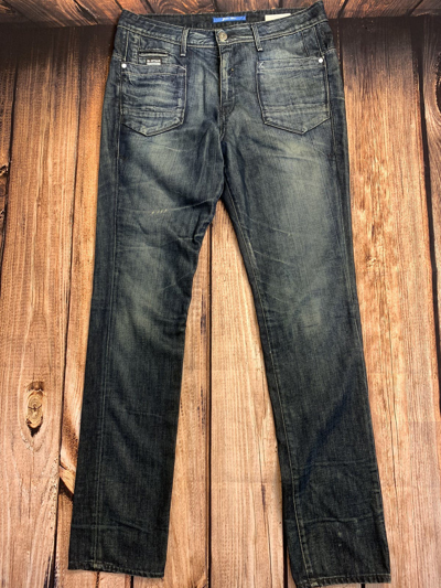 Pre-owned G Star Raw X Vintage Pants G Star Raw Y2k Style Distressed Denims In Blue