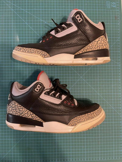 Pre-owned Jordan Brand 3 Black Cement Shoes