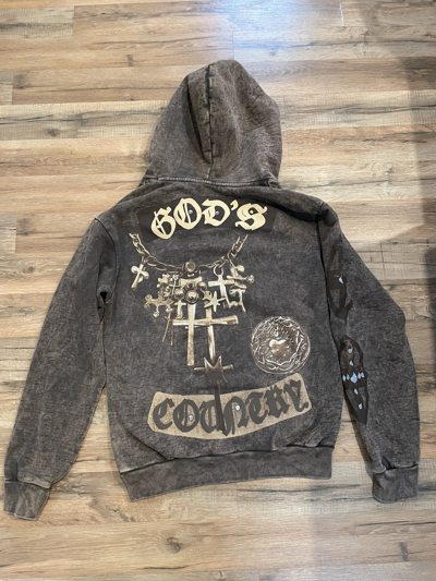 Pre-owned Travis Scott Utopia Cactus Jack Gods Country Hoodie Size M In Brown
